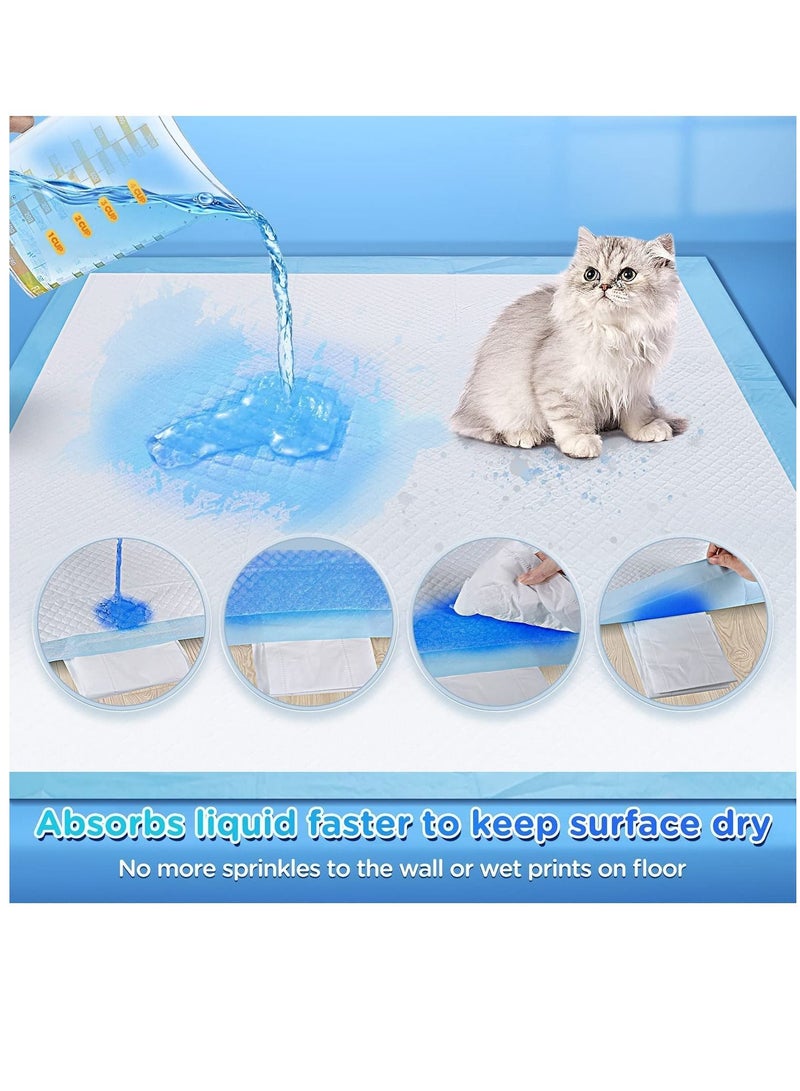 vsell24 وسادات التبول للكلاب سميكة للغاية فائقة الامتصاص للاستخدام مرة واحدة، وسادات تدريب الجراء على استخدام المرحاض للحيوانات الأليفة مع 6 طبقات شديدة الامتصاص، 60 × 90 سم، كل عبوة 20 قطعة - Image 2