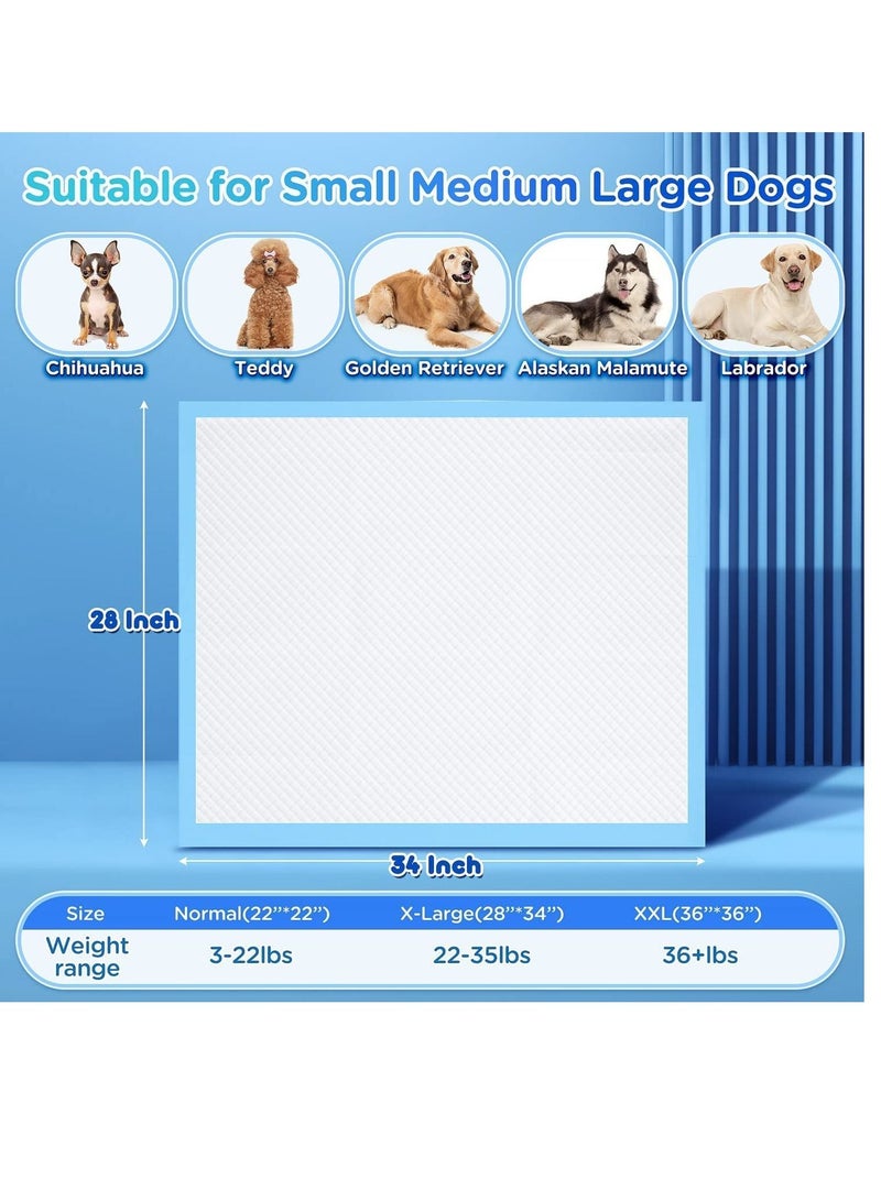 vsell24 وسادات التبول للكلاب سميكة للغاية فائقة الامتصاص للاستخدام مرة واحدة، وسادات تدريب الجراء على استخدام المرحاض للحيوانات الأليفة مع 6 طبقات شديدة الامتصاص، 60 × 90 سم، كل عبوة 20 قطعة - Image 4