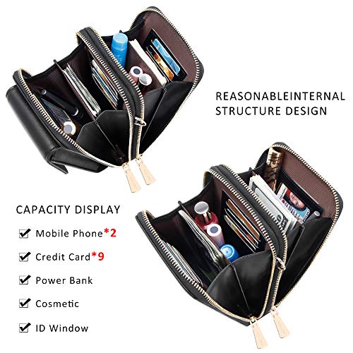 KUKOO Small Crossbody Bag Cell Phone Purse Wallet with Credit Card Slots for Women - Image 4