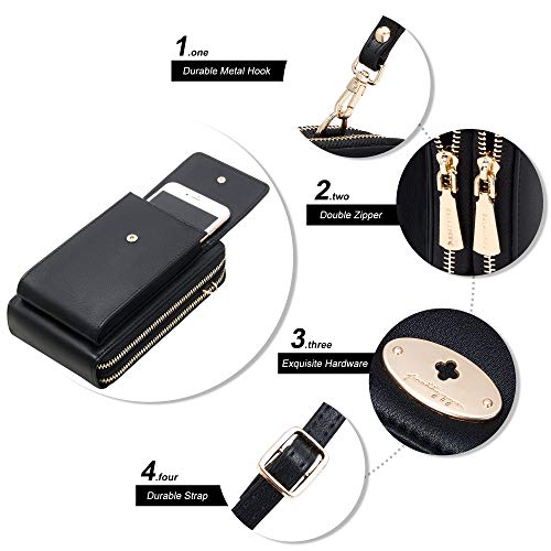 KUKOO Small Crossbody Bag Cell Phone Purse Wallet with Credit Card Slots for Women - Image 5