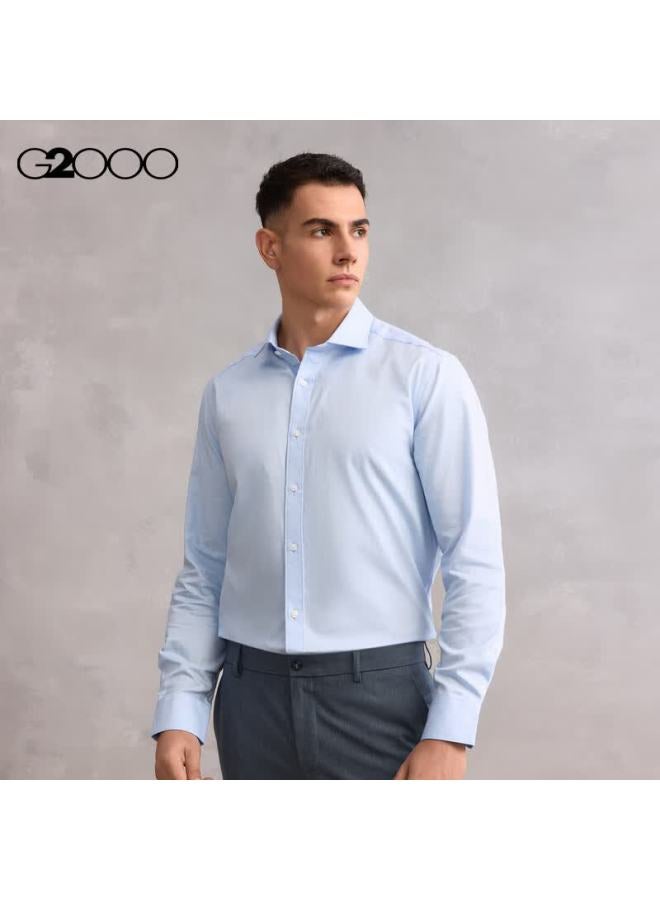 G2000 Men's Comfortable Easy-care Fashionable Tailored Commuter Versatile Long Sleeve Shirt New As Pink Blue Xl/09 - Image 1