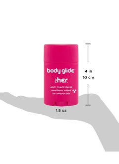 BodyGlide Body Glide For Her Anti Chafe Balm | Chafing stick with added emollients | Great for dry, sensitive skin and/or sensitive areas | Use on chest, bra, butt, groin, arm, and thigh chafing | 1.5oz-2pk  - Image 2