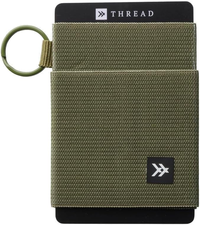 Thread Wallets Ultra Slim Minimalist Card Holder Wallet for Men and Women (Olive, One Size) - Image 1