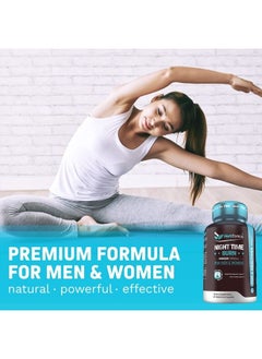 Herbtonics Night Time Weight Supplement with Melatonin to Support Sleep & Metabolism | Melatonin & L-Theanine for Women and Men | Non-GMO, Vegan Friendly Capsules  - Image 2