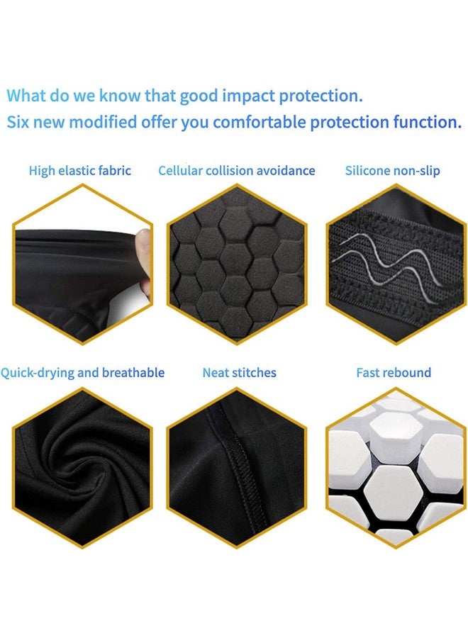 bouti1583 Elbow Pads, Basketball Shooter Sleeves, Collision Avoidance Hex Padded Elbow For Volleyball Football Baseball Cycling (White Medium) - Image 3
