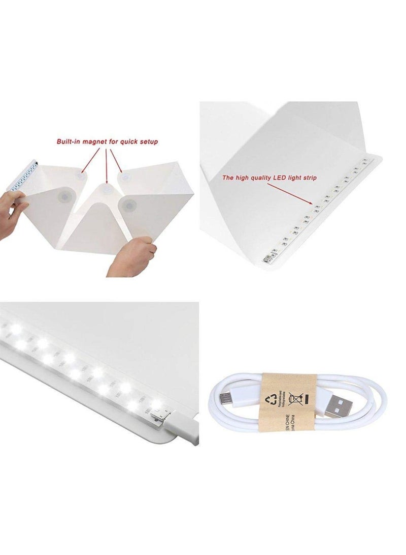 Portable Mini Photo Studio Box Photography Backdrop Built-in Light Photo Box - Image 5