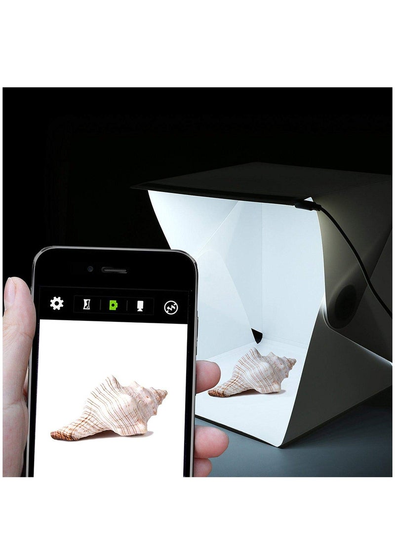 Portable Mini Photo Studio Box Photography Backdrop Built-in Light Photo Box - Image 3