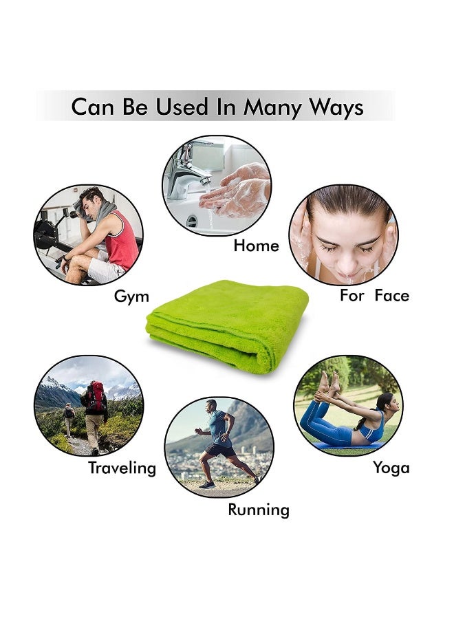 3XR Microfiber Cleaning Cloth 40x60cm green, 550GSM Ultra Soft & Absorbent Towel for Car, Bike & Home Cleaning, Lint-Free & Scratch-Free Plush Fiber Drying Cloth for Polishing, Washing & Dusting, Durable Machine Washable Multipurpose Cloth - Image 3