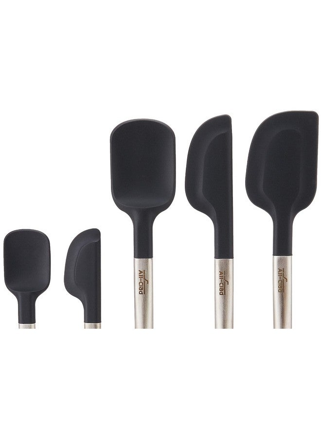 All-Clad Specialty Silicone Kitchen Gadgets 5 Piece Set, Spatulas Kitchen Tools, Kitchen Hacks Black - Image 2