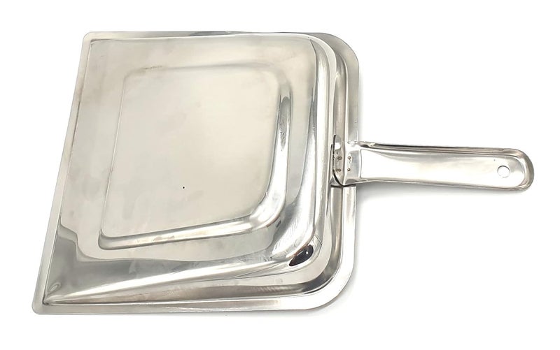 Maskey Classic SS Dust Cleaning PanDust Collector PanSupriSupdi Stainless Steel Dustpan Silver 3 - Image 3