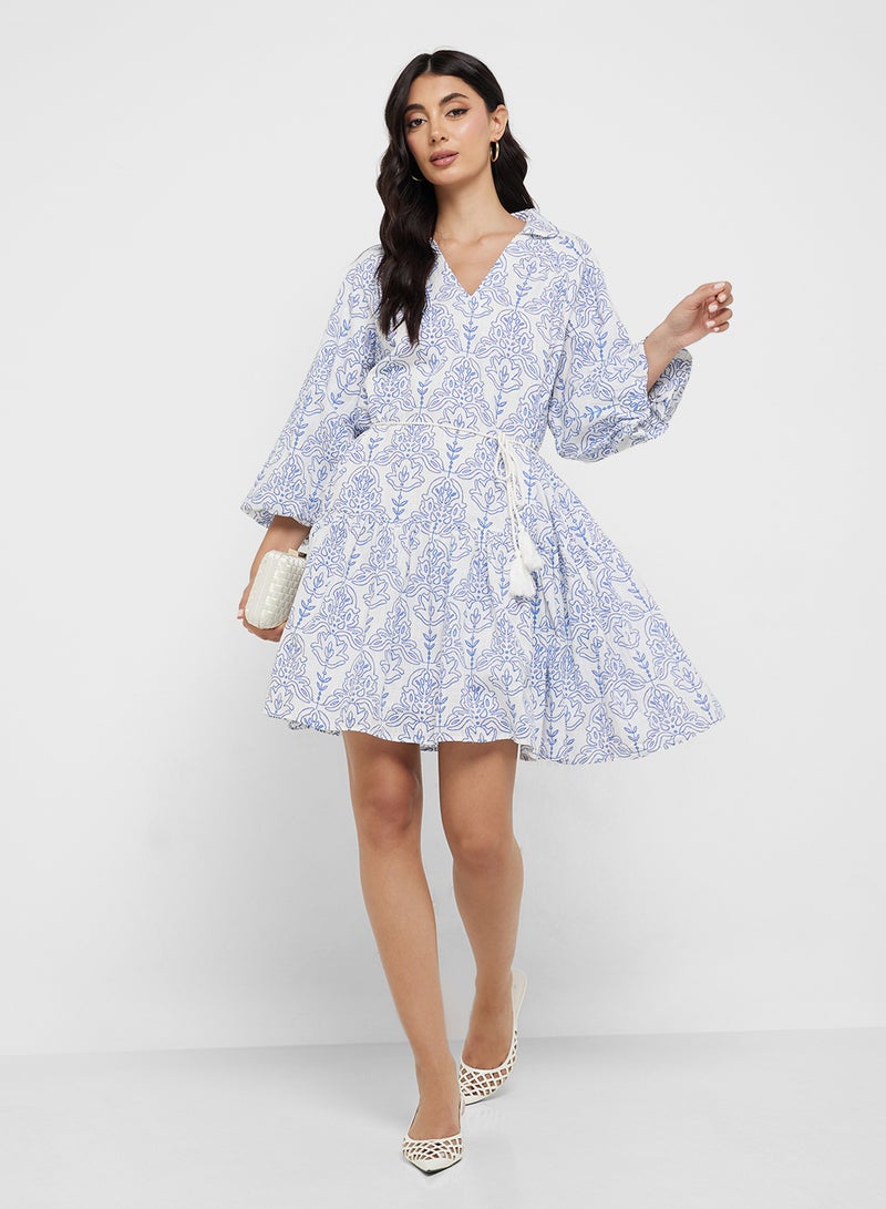 YAS Printed A-Line Dress - Image 1