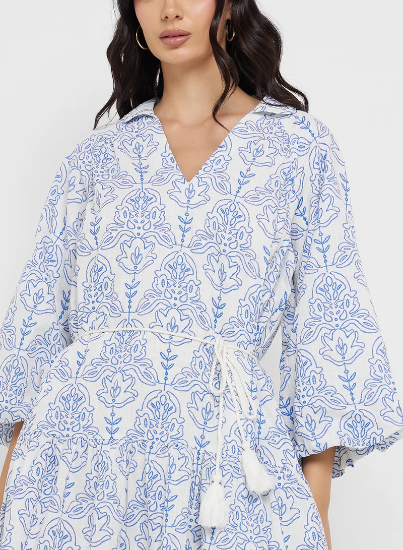 YAS Printed A-Line Dress