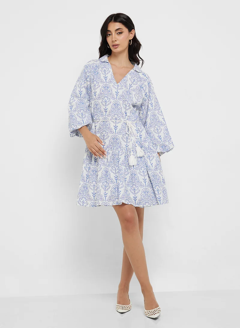 YAS Printed A-Line Dress