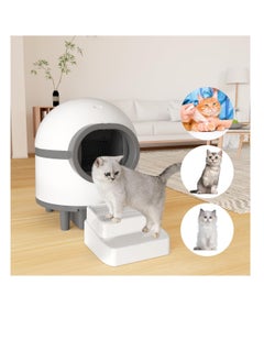 Generic Adjustable Cat Ramp for Cat Litter Box, Easy Clean Self Cleaning Litter Box Step with Filter Function, 2 Steps Cat Litter Trapper  - Image 4