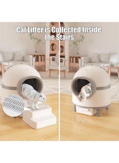 Generic Adjustable Cat Ramp for Cat Litter Box, Easy Clean Self Cleaning Litter Box Step with Filter Function, 2 Steps Cat Litter Trapper  - Image 5