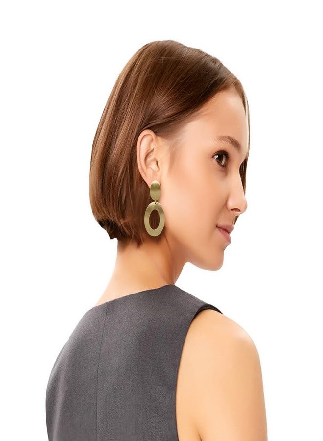Vientiq Gold Finish Demi-Fine Jewelry Anti-Tarnish Waterproof Dangle Earrings - Image 3