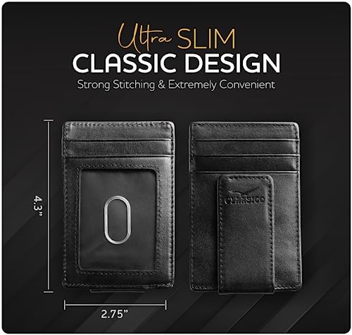 Claasico™ Money Clip Leather Wallet For Men Slim Front Pocket RFID Blocking with Super Strong Magnetic - Image 4