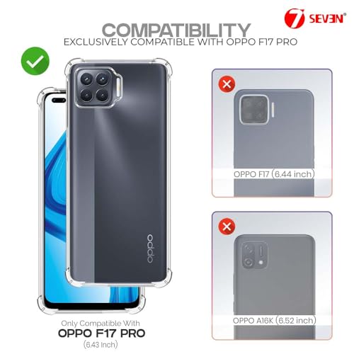 7-Seven 7SEVEN® Back Cover for Oppo F17 Pro Transparent Mobile Back Case Shock Proof Design Camera Edges Protection Crystal Clear Phone Case Silicon Soft TPU and Flexible Bumper Phone Cover - Image 2