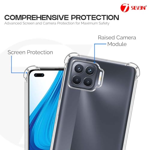 7-Seven 7SEVEN® Back Cover for Oppo F17 Pro Transparent Mobile Back Case Shock Proof Design Camera Edges Protection Crystal Clear Phone Case Silicon Soft TPU and Flexible Bumper Phone Cover - Image 3