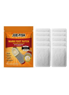 JUE-FISH Foot Warming Sticker Pack-10 Piece Winter Foot Self-Heating Sticker Warm Baby Warm Portable Disposable Heating Sticker  - Image 1