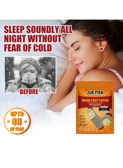 JUE-FISH Foot Warming Sticker Pack-10 Piece Winter Foot Self-Heating Sticker Warm Baby Warm Portable Disposable Heating Sticker  - Image 3