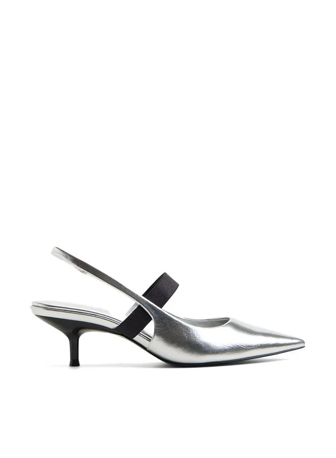 Sabinna Ladies Silver Heeled Shoes