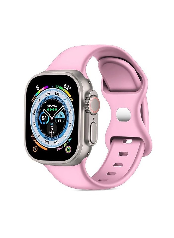Generic - Compatible with Apple Watch Ultra 49mm Band Soft Breathable Silicone Sport Strap Replacement Wristband for Men Women with Shockproof Screen Protector Cover - Image 1