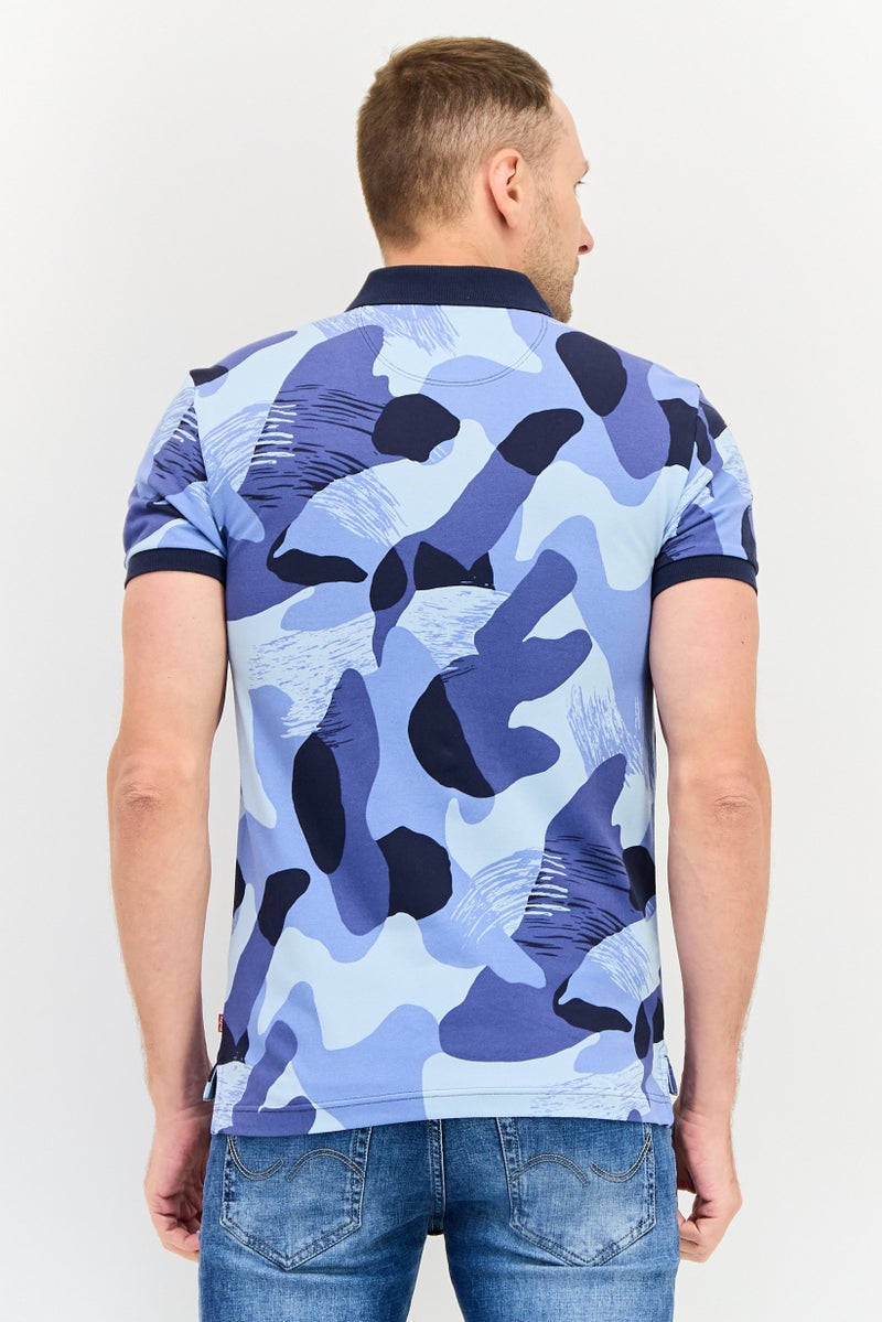 Levi's قميص بولو بأكمام قصيرة عادي للرجال بتصميم تجريدي، متعدد الألوان - Image 3