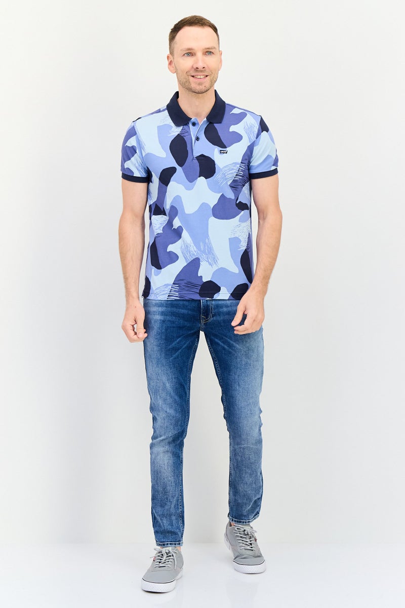 Levi's قميص بولو بأكمام قصيرة عادي للرجال بتصميم تجريدي، متعدد الألوان - Image 4