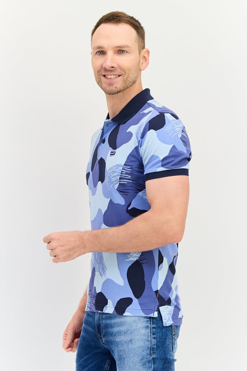 Levi's قميص بولو بأكمام قصيرة عادي للرجال بتصميم تجريدي، متعدد الألوان - Image 2