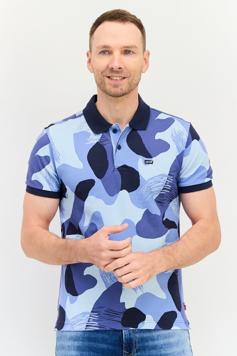 Levi's قميص بولو بأكمام قصيرة عادي للرجال بتصميم تجريدي، متعدد الألوان - Image 1