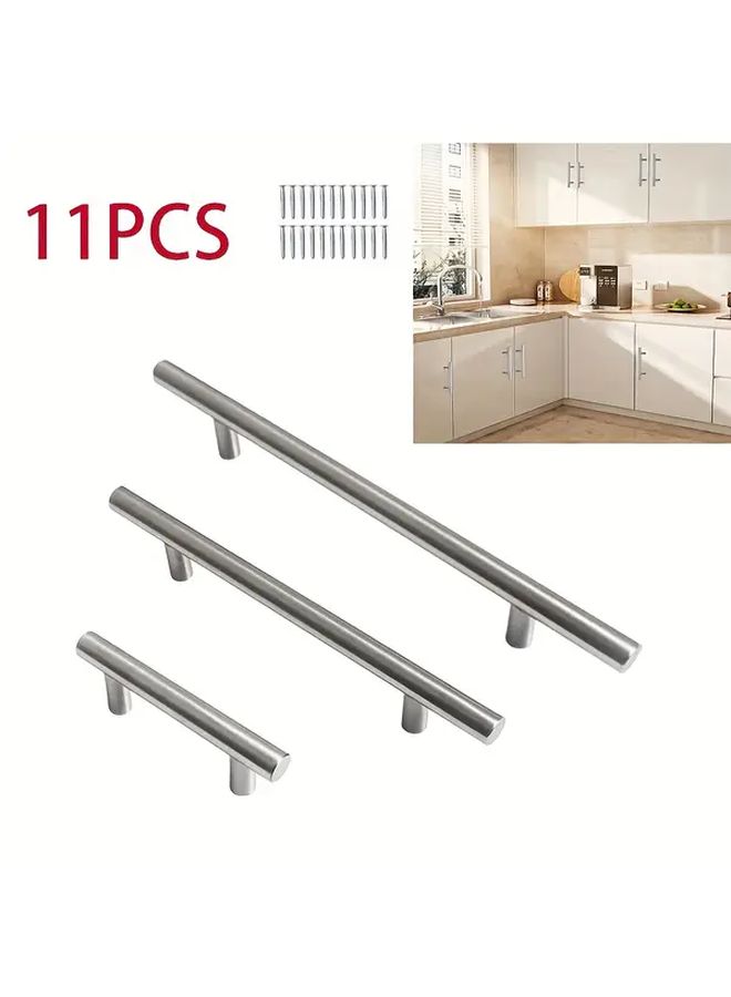 Stainless Steel T Bar Pulls 16cm 11pcs Heavy Duty Drawer Cabinet Handles - Image 1