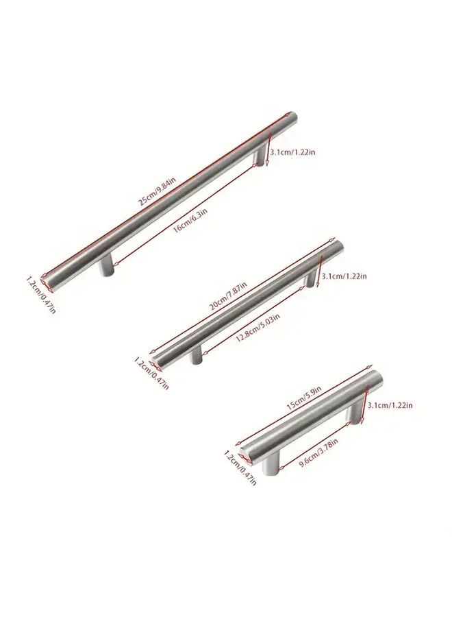 Stainless Steel T Bar Pulls 16cm 11pcs Heavy Duty Drawer Cabinet Handles - Image 3