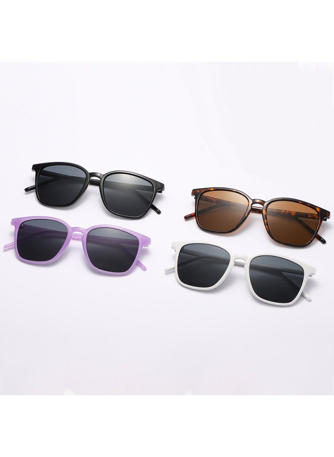 Generic - Simple Retro Sunglasses Women Men Square Trend Eyeglasses Women High Quality Glasses Women Eyewear Gafas De Sol Mujer UV400-Lenses Color:LeopardT ea - Image 1