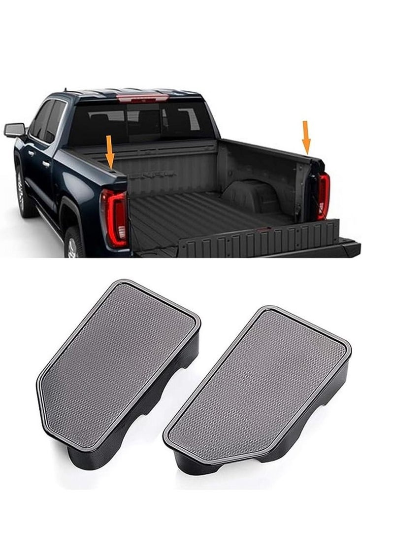 Generic Compatible with GMC Sierra/Chevy Silverado Stake Pocket Covers 2019-2021,Bed Rail Stake Pocket Hole Plug Caps for Sierra Denali/SLE/SLT/AT4/Base and Silverado High Country/LT/LTZ (2 Pieces) - Image 1