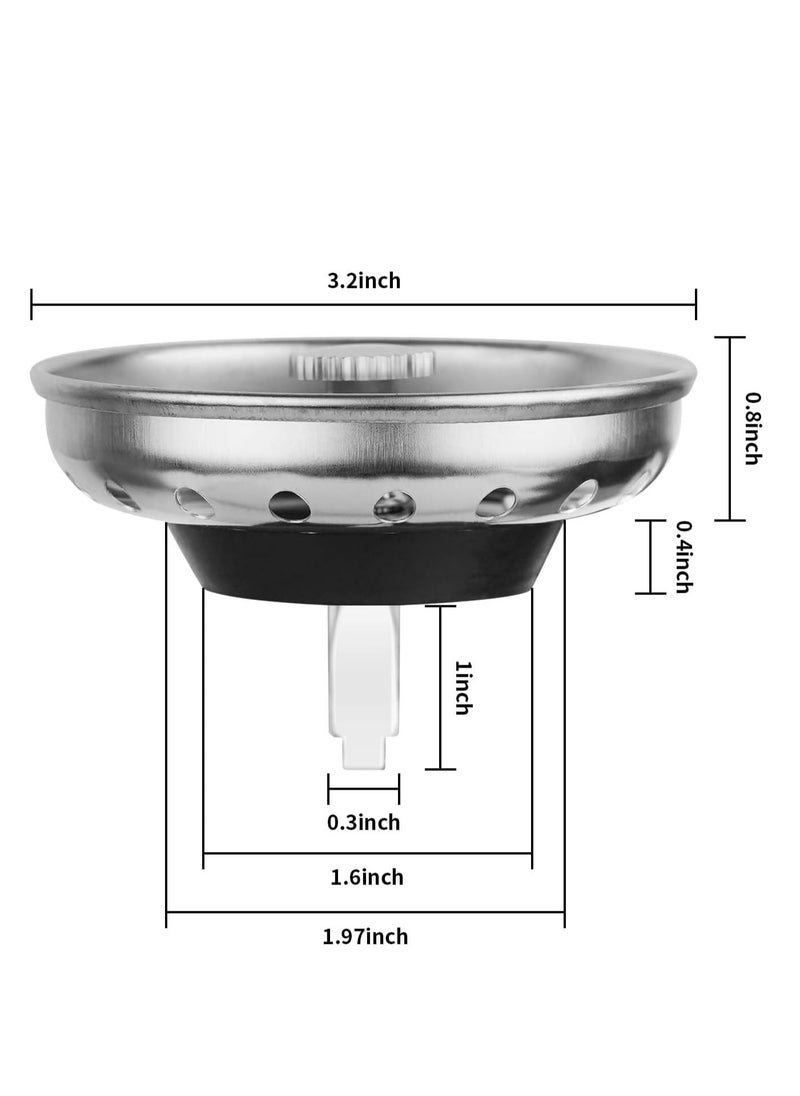 Oasisgalore 2PCS Kitchen Sink Drain Strainer Sink Stopper，Sink Strainer Basket Food Catcher Strainer Plug for Kitchen  - Image 2