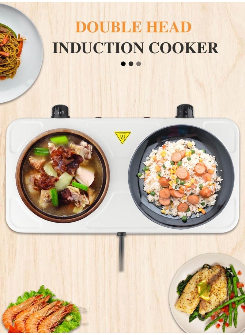 RAF Electric Stove Double Burner 2000W (1000W + 1000W) – Portable Electric Hot Plate with Non-Stick Coating, Uniform Heat, Dual Indicator Light, Easy to Clean & Adjustable Temperature Control - Image 5