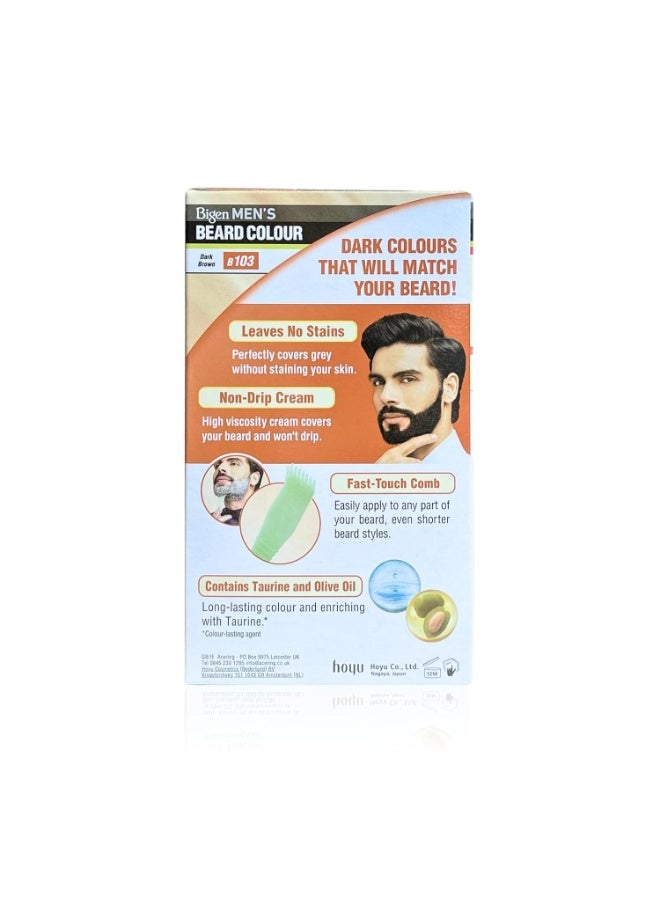 Bigen Mens Beard Colour, 40g - Dark Brown 103 - Image 3