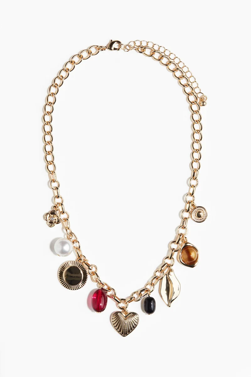 اتش اند ام قلادة من سلاسل مزيّنة بحلية