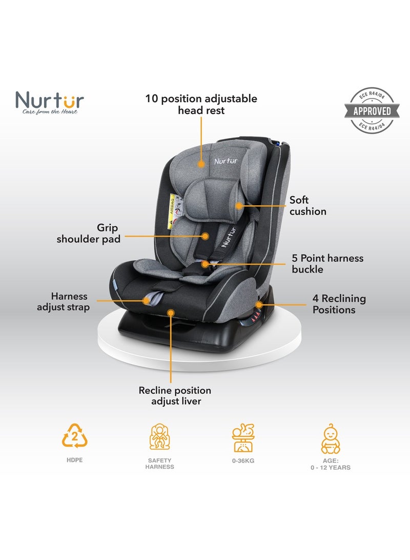 Nurtur Otto Baby 4 in 1 Car Seat  and 4 Position Recline 5 Point Safety Harness - Image 2