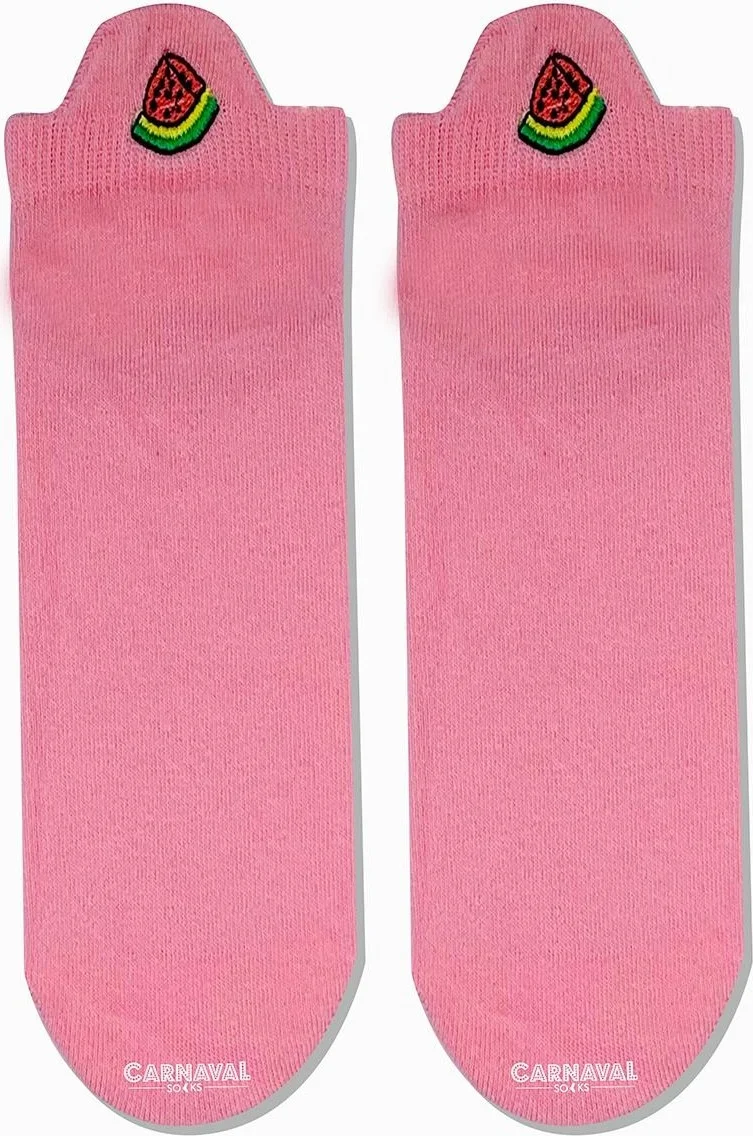 كارنافال سوكس Watermelon Ankle Embroidered Patterned Booties Sports Socks