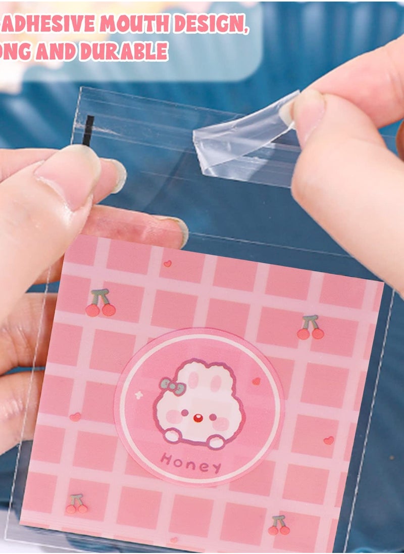 SYOSI Pastry Packaging, 100Pcs Self Adhesive Cookie Bags, Cookie Candy Bags, Snack Bags, DIY Plastic Party Favor Bag, for Gift Party Birthday Biscuit Chocolate Cakes Crisp Candy  - Image 4