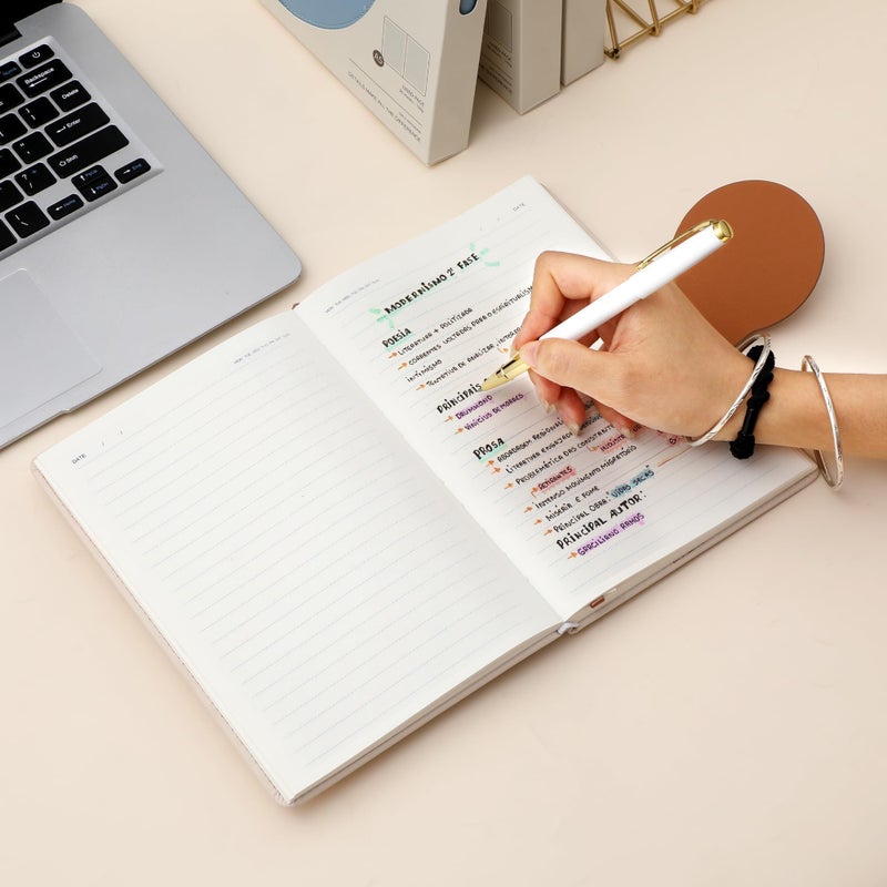 CAGIE Lined Journals for Writing Leather Journal for Women with Buckle Closure 100 GSM, 5.9"x8.5", Brown - Image 4