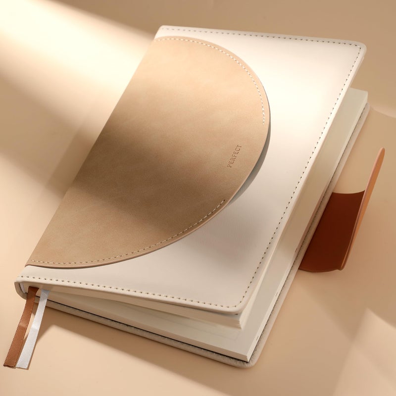 CAGIE Lined Journals for Writing Leather Journal for Women with Buckle Closure 100 GSM, 5.9"x8.5", Brown - Image 2