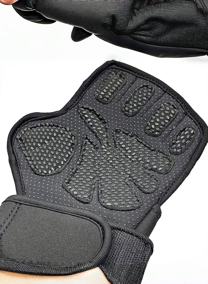 manufacturer KASTWAVE Ventilated Weightlifting Gloves with Wrist Wraps – Full Palm Protection & Superior Grip Designed for men and women, these breathable gloves offer full palm coverage, built-in wrist support, and enhanced grip. Perfect for pull-ups, CrossFit, fitness training, and heavy lifting.  - Image 4