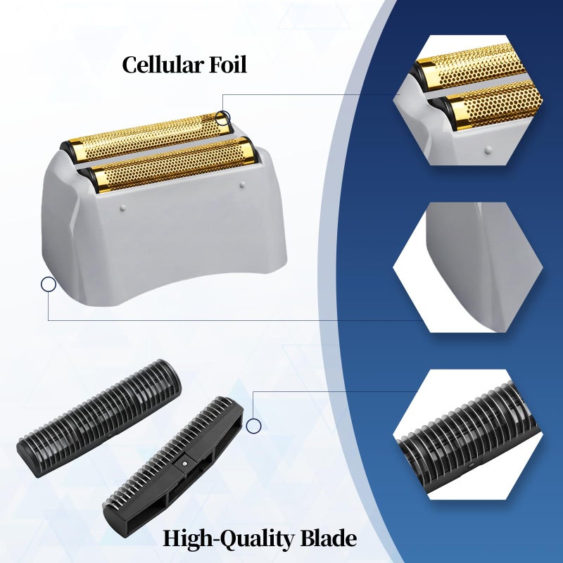 AIJALY 1 Pack Pro Shaver Replacement Foil and Cutters Compatible with andis No.17150/17155/17200 Shaver ProFoil Lithium Replacement Golden - Image 5