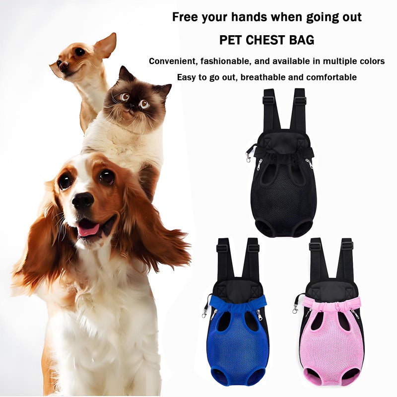 Yehenarn Pet Carrier Backpack, Adjustable Pet Front Carriers for Small Medium Dogs Cats 5-18 Lbs, Legs Out, Dog Cat Carrier Backpack for Hiking,Camping,Traveling,Cycling (Black, Mediumï¼ˆFit:5-10lbï¼‰) - Image 4