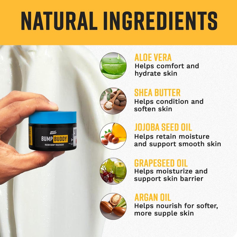 The Cut Buddy Bump Buddy After Shave Cream, Helps Reduce Razor Bumps & Discomfort Post-Shave for Head, Face, Neck, Underarms, Legs, Bikini Area, 50 ml - Image 3