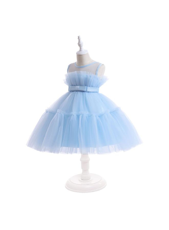 Overseas Warehouse Baby Girl Gauze Dress Princess Dress Flower Girl Wedding Children's First Birthday Dress