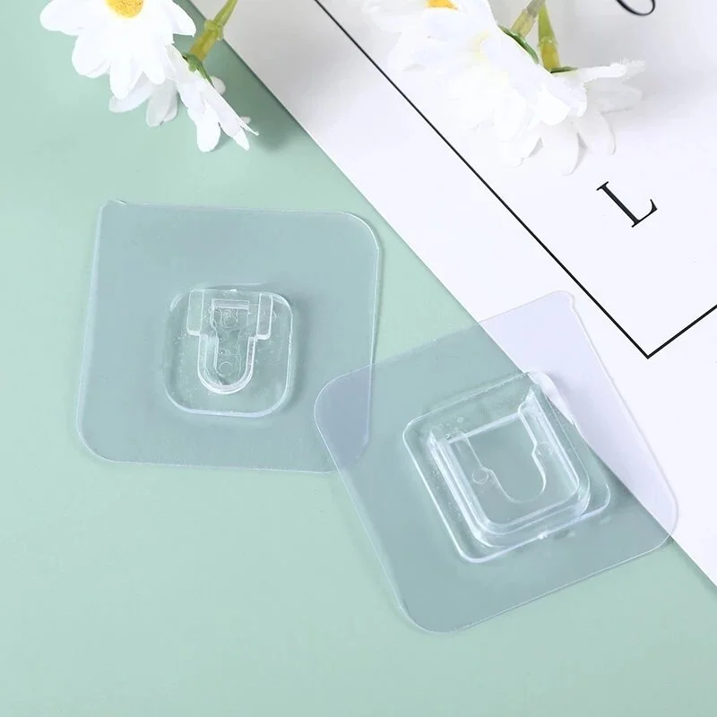 Proithalat Snap-on Item Fixing Clips Transparent Set of 4